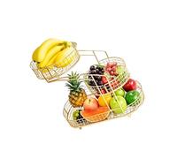 Plateau à fruits robuste en fer à 3 étages avec couche amovible pour un assemblage facile, idéal pour la maison et les fêtes