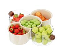Plateau à fruits rotatif-panier de service amovible empilable, récipient de collation de cuisine, organisateur d'assiettes de fruits secs et de noix | Système de stockage des aliments pour fête, dorto