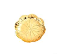 Plateau à gâteau classique en métal doré à motif gaufré pour buffet, mariage, anniversaire, table 20 cm (doré 20 cm)