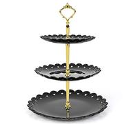 Plateau À Gâteaux À 3 Niveaux - Pp Durable, Amovible, Noir Ou Blanc, Parfait Pour Les Desserts, Les Apéritifs Et Les Événements