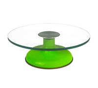 Intirilife Plateau à Gâteau Pivotant avec Base Antidérapante en Vert - 30 x 10 cm - Plateau pour Gâteaux Plateau rond de service pour pâtisseries