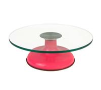 Intirilife Plateau à Gâteau Pivotant avec Base Antidérapante en Rose - 30 x 10 cm - Plateau pour Gâteaux Plateau rond de service pour pâtisseries