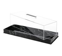 Plateau à gâteaux rectangulaire en acrylique - Plateau à pâtisserie transparent, organisateur de biscuits moderne, vitrine de desserts élégante, boîte de présentation de nourriture durable, plat de se