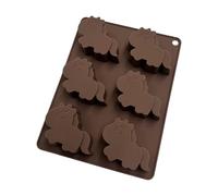 Plateau à glace en forme de cheval animal à 6 cavités, moules en silicone de qualité alimentaire pour la fabrication de desserts et de boissons à la gelée de chocolat, plateau de bloc de congélation