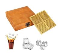 Plateau à glace en laiton, tampon à glace en laiton - Moule moderne IceBlock - Modern Brass Ice Designer Trade, Creative Barman Accessoires pour Cocktails Whisky