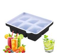 Plateau à glace | Moule à 6 cubes carrés - à pression antiadhésive, outil de cuisine multifonction pour fête, voyage et camping