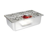 Plateau à glace portable pour aliments froids et garnitures de pizza - Refroidisseur de boissons pour événements et rassemblements