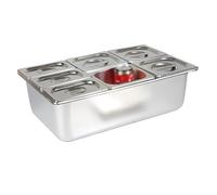 Plateau à glace portable pour aliments froids et garnitures de pizza - Refroidisseur de boissons pour événements et rassemblements