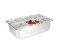 Plateau à glace portable pour aliments froids et garnitures de pizza - Refroidisseur de boissons pour événements et rassemblements