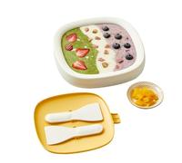 Plateau À Glace Roulée - En Acier Inoxydable Qualité Alimentaire | Plateau De Machine À Glace | Pour Yaourt, Fruit, Sorbet, Milkshake, Desserts Faits Maison, DIY Familial, Moment Parent-Enfant,