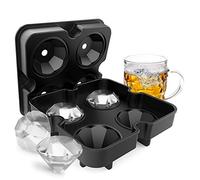 Plateau à glaçons, 4 fentes, moule à glace en silicone, grand moule à cubes, formes amusantes, plateaux glacés, libération facile pour congélateur, whisky, cocktails