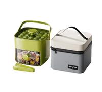 Plateau à glaçons à pression, récipient de stockage à double couche de capacité avec couvercle anti-fuite pour utilisation réfrigérateur, plateau à glaçons à dégagement facile