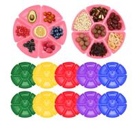 Plateau à goûter - Assiette de fête divisée, frites de pommes de terre et sauce à tremper | Présentation organisée des aliments pour collations, noix, bonbons, fruits, légumes, desserts