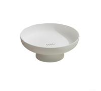 Plateau à goûter contemporain pour fruits, pains et friandises avec fond creux, facile à nettoyer, base amovible (blanc)