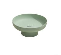 Plateau à goûter contemporain pour fruits, pains et friandises avec fond creux, facile à nettoyer, base amovible (vert)