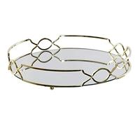 Plateau à goûter - DKD HOME DECOR - Standard - Métal et miroir - Doré - 30 x 30 x 5 cm