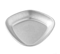 Plateau à goûter en acier inoxydable avec texture délicate - Soucoupe grain de café de forme unique (B)