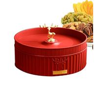 Plateau à goûter - Plateau rotatif à fruits secs pour mariage - Service rotatif moderne, boîte de rangement divisée pour bonbons, fruits secs de mariage pour fruits