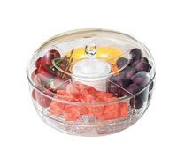 Plateau à goûter rotatif - Plat à apéritif rond, récipient à collation