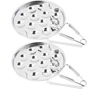 Plateau à huîtres inox 12 bacs - Fourchette et pince Vendos85