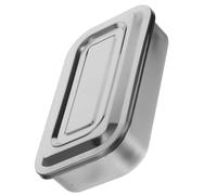 Plateau à Instruments Rectangulaire en Acier Inoxydable, avec Couvercle | Finition Polie, Bord Relevé et Intérieur sans Joint, pour Chariots de Soins et Studios Tatouage