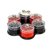 Plateau à Légumes avec Couvercle | Plateau Tournant pour Apéritif et Fruits Secs - à Snacks avec Couvercle - pour Fêtes, Voyages, Pique-niques, Traiteur, Réceptions