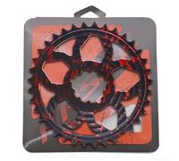 Plateau à montage direct 34T/36T, alliage d'aluminium 7075, conception efficace à dents larges et étroites pour une rétention fiable de la chaîne (noir rouge 36T)