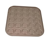 Plateau à Muffins Antiadhésif en Acier au Carbone, Plateau à Macarons pour la Cuisson de Muffins et de Desserts, 1 Pièce, Couleur or (25 trous)