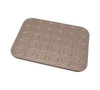 Plateau à Muffins Antiadhésif en Acier au Carbone, Plateau à Macarons pour la Cuisson de Muffins et de Desserts, 1 Pièce, Couleur or (30 trous)