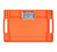 Plateau à outils à base de silicone avec structure de support intégrée en acier inoxydable pour résister aux mouvements lors de l'organisation du matériel lourd (orange - orange)