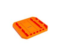 Plateau à outils en caoutchouc avec compartiments de rangement - avec règle - 26 x 23,5 x 2,5 cm