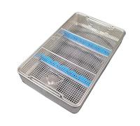 Plateau À Outils Instruments Chirurgicaux, Médical En Acier Inoxydable 304, Panier De Stérilisation Médicaux Avec Couvercle, Adapté Aux Hôpitaux Et Cabinets(19.7in*11.8in*2.8in)