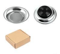 Plateau à outils magnétique professionnel avec aimant puissant de 1200 Gauss pour sécuriser les rondelles et les embouts sur l'établi pour mécaniciens Argenté 15,2 cm (A)