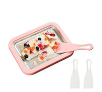 Plateau à - Plateau pour rouleaux de yaourt avec 2 spatules | Machine à faire des glaces instantanées pour faire des desserts rapides et amusants, plateaux pour rouleaux de crème glacée P