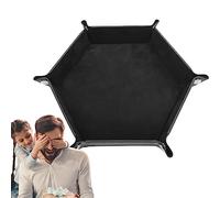 Plateau à rouleaux de dés | Support en cuir PU et tapis à les écrous,Support portable en cuir PU pour bols de jeux de société, jeux de dés familiaux comme RPG