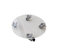 Plateau à roulettes mobile avec base roulante pour pot de fleurs - Support épais pour pot de fleurs - Soucoupe en acrylique robuste