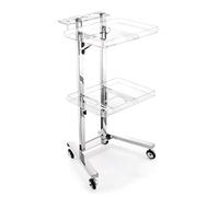 Plateau à roulettes portable pour salon de coiffure, chariot de coiffeur, résistant aux produits chimiques, station de rangement pour coiffeurs et artistes