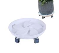 Plateau à roulettes pour jardinières, Support pour Plantes, Support Rond pour Pots de Fleurs, Palette Universelle, Soucoupe Robuste pour Plantes d'intérieur, Gris, 34 cm