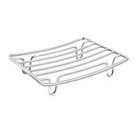 Plateau à Savon de Douche - Porte-Objets Auto-drainant en Fil métallique, Support de Bar surélevé avec Design de Grille ventilée, étagère compacte résistante à la | Nettoyage Minimaliste