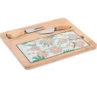 Plateau à snacks dkd home decor 24,5 x 20 x 1,2 cm beige vert gres