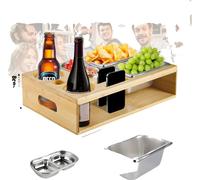 Plateau à snacks en bois, design écologique, dimensions pratiques, boiseries