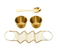 Plateau à Tacos | Avec Cuilliere Et Support En Acier Inoxydable,Accessoire de Bar pour Présentation de Tacos | Pour Cuisine Maison Restaurant Table Dinatoire Buffet Grillage Dinner Fete