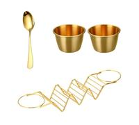 Plateau à tacos en acier inoxydable - Ensemble de burrito adapté au four, tasse à sauce, cuillère incluse, support pour tacos, résistant à la chaleur, creux, barbecue Taco Bar Party Set de service
