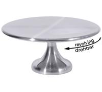 Plateau à tarte,plaque à gâteaux,inox,Ø 30cm, pivotant