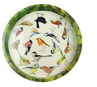 Plateau à thé/boissons rond coloré Motif oiseaux du jardin britannique 32 cm