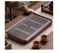 Plateau à thé Chinois Kung Fu - Plateau Gongfu Amovible avec réservoir d'eau et système de Drainage, idéal pour Services à thé Kung Fu, Maison, Bureau et Bar.(53x33x4.3cm)