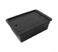 Plateau à thé d'extérieur en polypropylène pour table IGT avec couvercle de drainage incurvé, multifonction pour service de thé et tâches (noir)