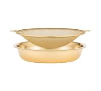 Plateau à thé en acier inoxydable 304 pour usage domestique, filtre à huile, grille de drainage, séparateur de friture (doré)