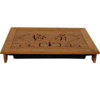 Plateau à thé en bambou avec caractères chinois "Tea Time" L46xP30xH5cm