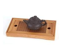 Plateau à thé en bambou, Mini table de service en bambou pour le thé chinois Gongfu pour le bureau à domicile du salon de thé pour préparer le thé selon la méthode chinoise Gong Fu Cha